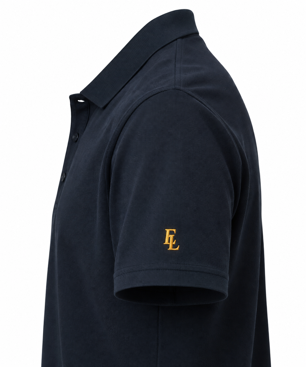 Signature Gold Embroidered Piqué Polo Shirt / EL / 07