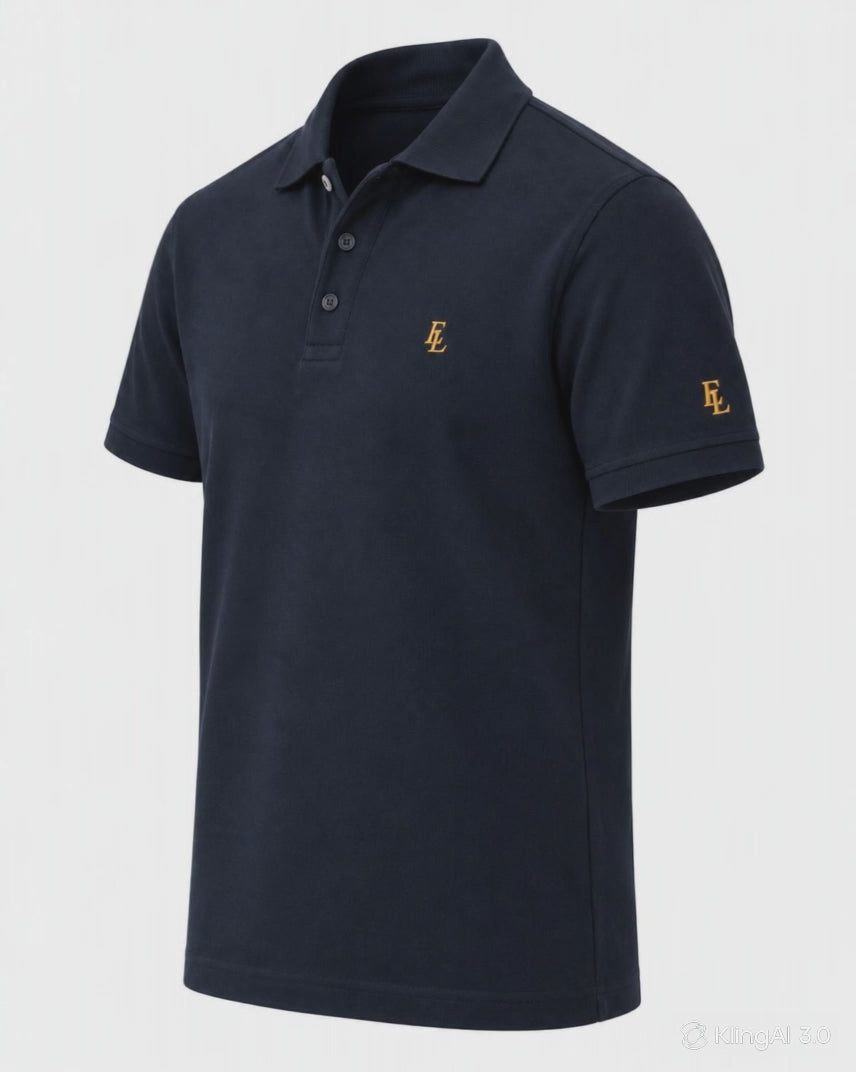 Signature Gold Embroidered Piqué Polo Shirt / EL / 07
